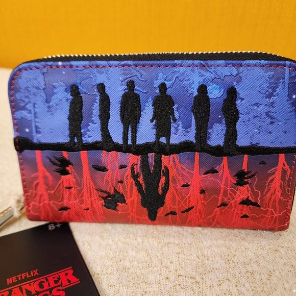 Loungefly Stranger Things Upside Down Shadows Zip Around Wallet NEW - Picture 3 of 14